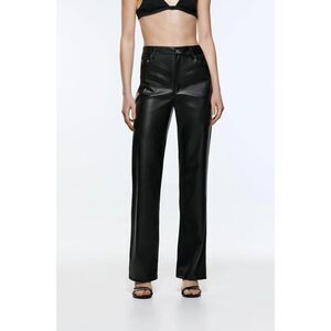 Zara 90's Full Length Women's Faux Leather Pants, Size 8